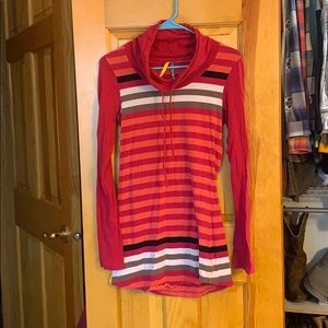 Lole pink striped tunic, longsleeve dres
